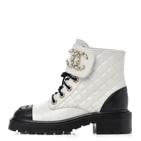 black and white chanel|black and White Chanel boots.